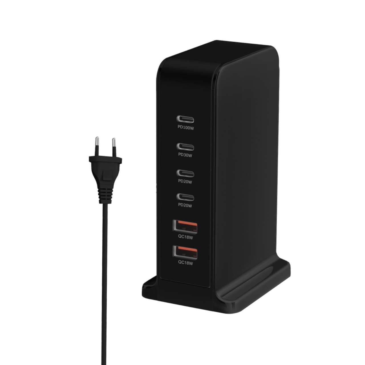 200W USB C Fast Charger Block Black