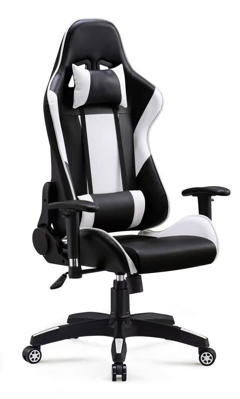 Gaming Chair Black White