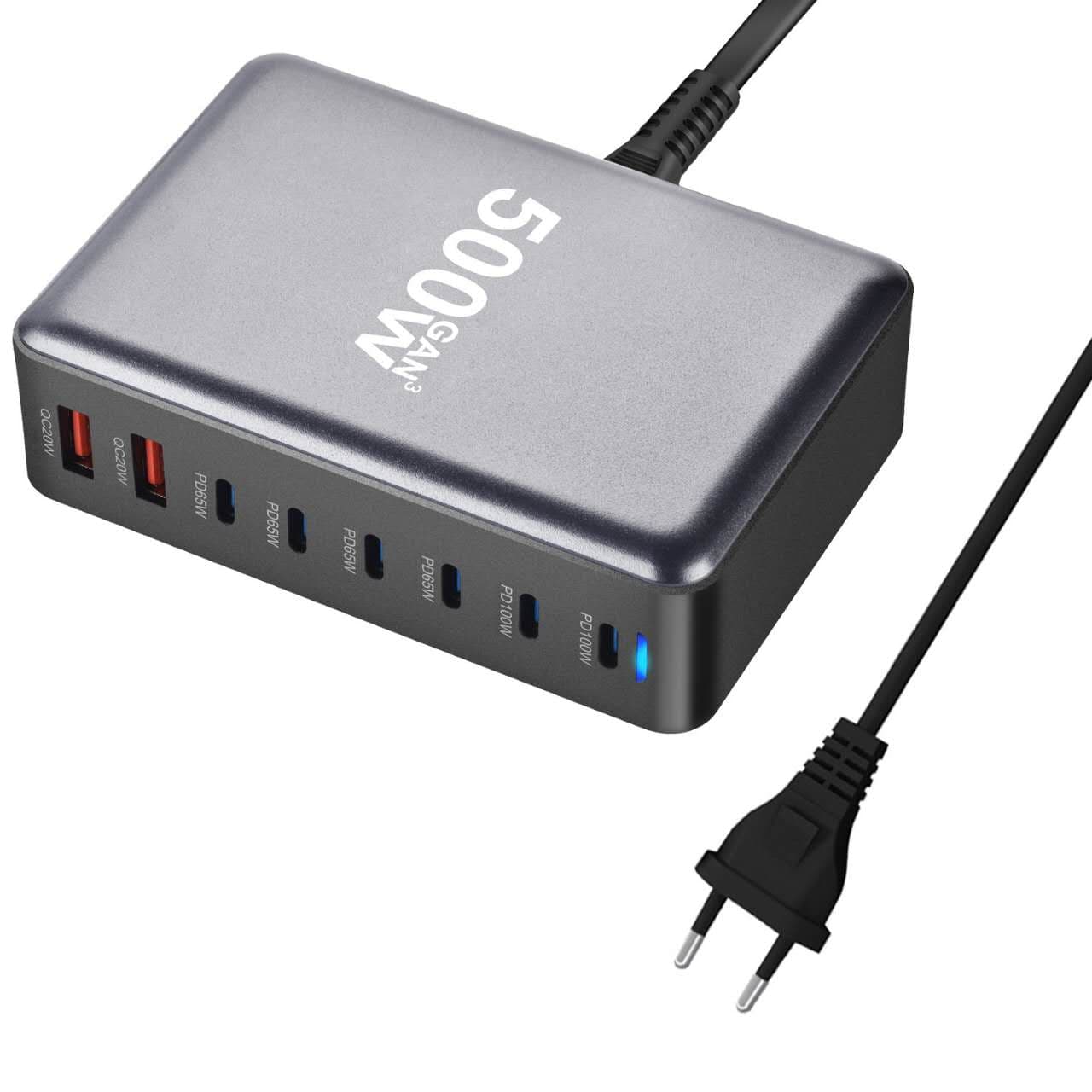 500W USB C Fast Charger Block