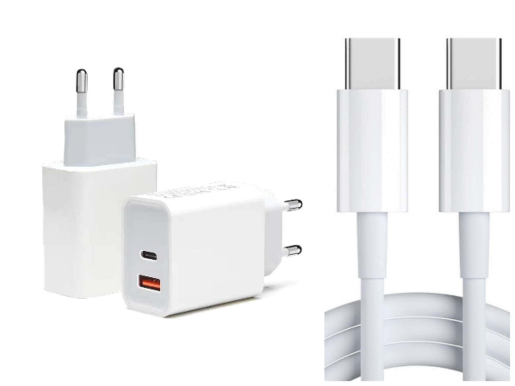 USB-C 20W Power Adapter With Type-C to Type C Cable