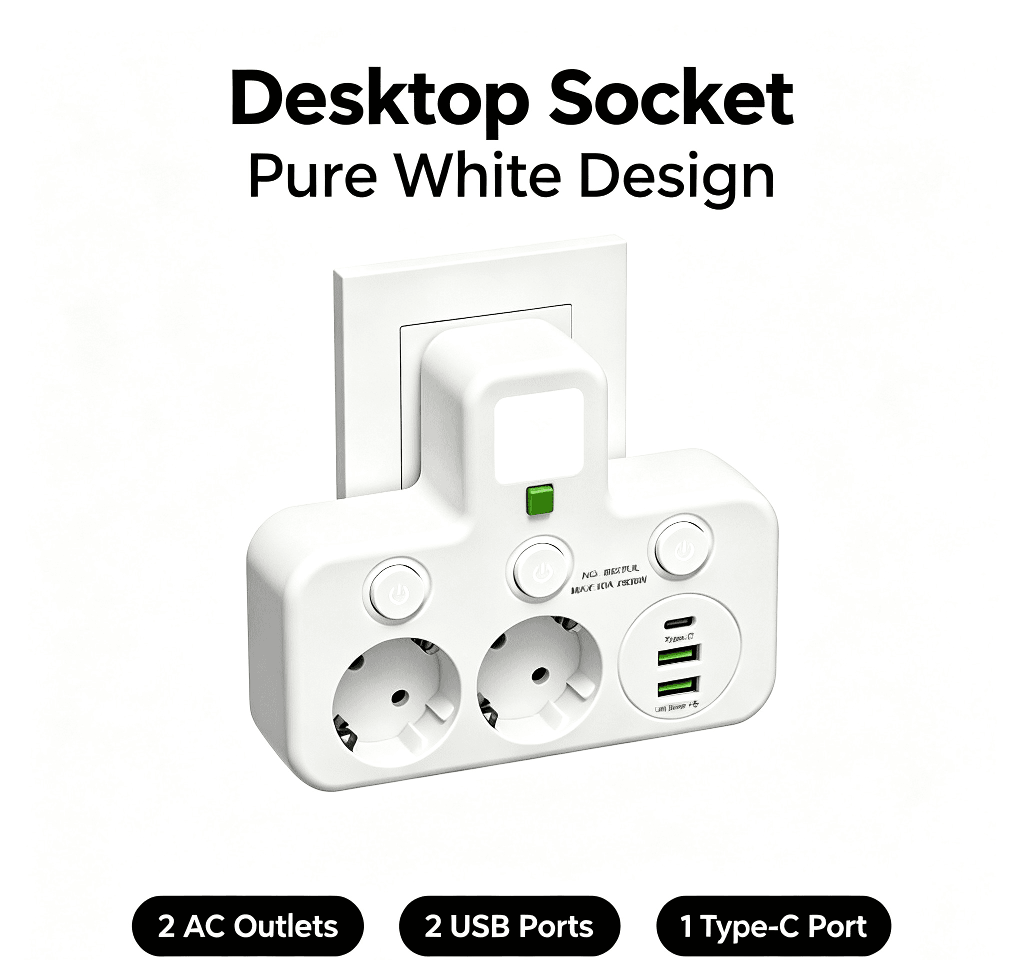 Desktop wall socket